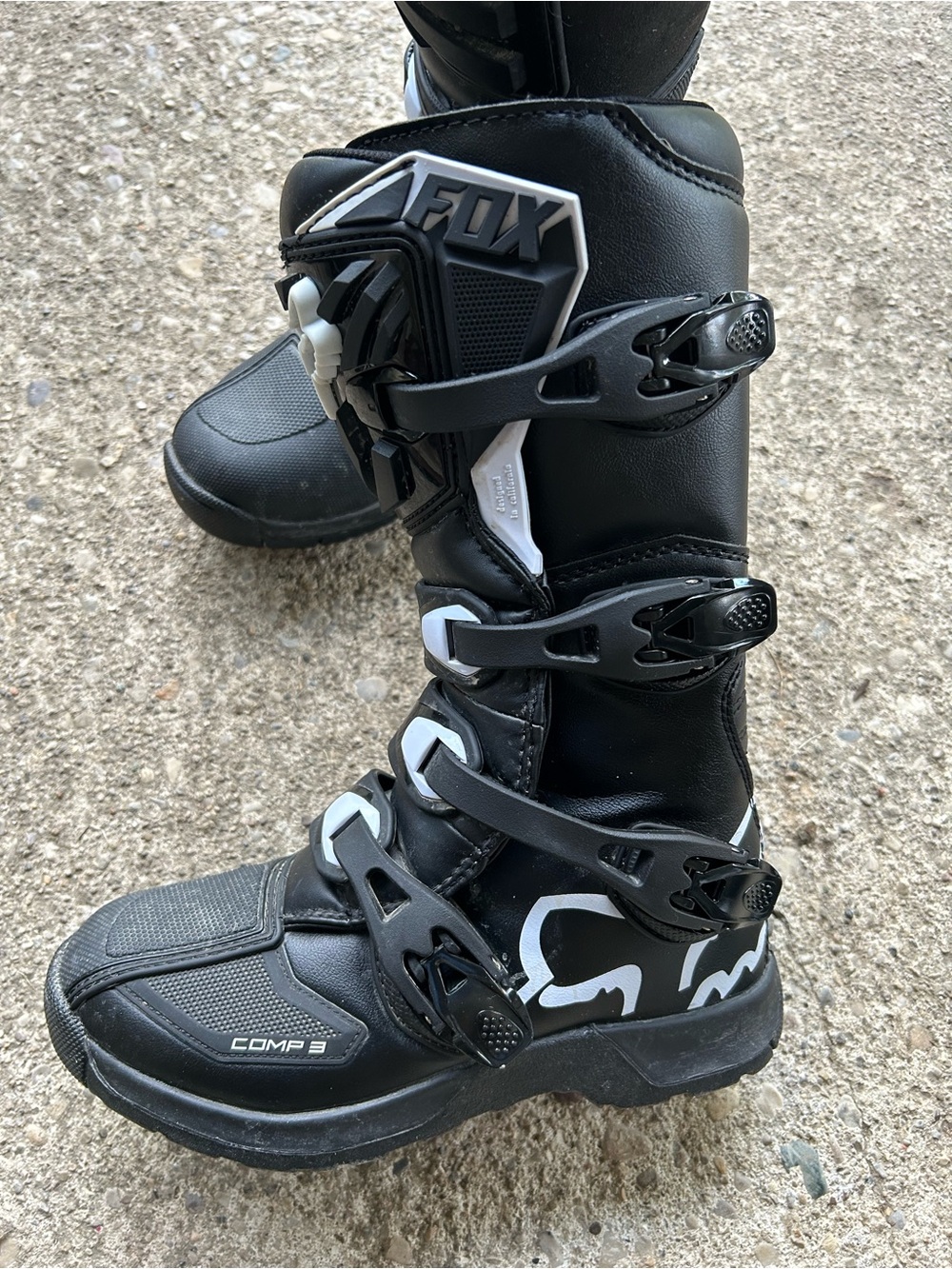 Fox Comp3 Black Motocross Boots y6.    39 - Picture 2 of 9